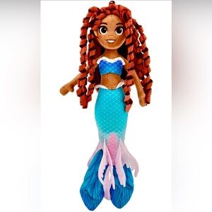 New W/Tag Disney Store Ariel The Little Mermaid Live Action Doll 19" Plush Toy